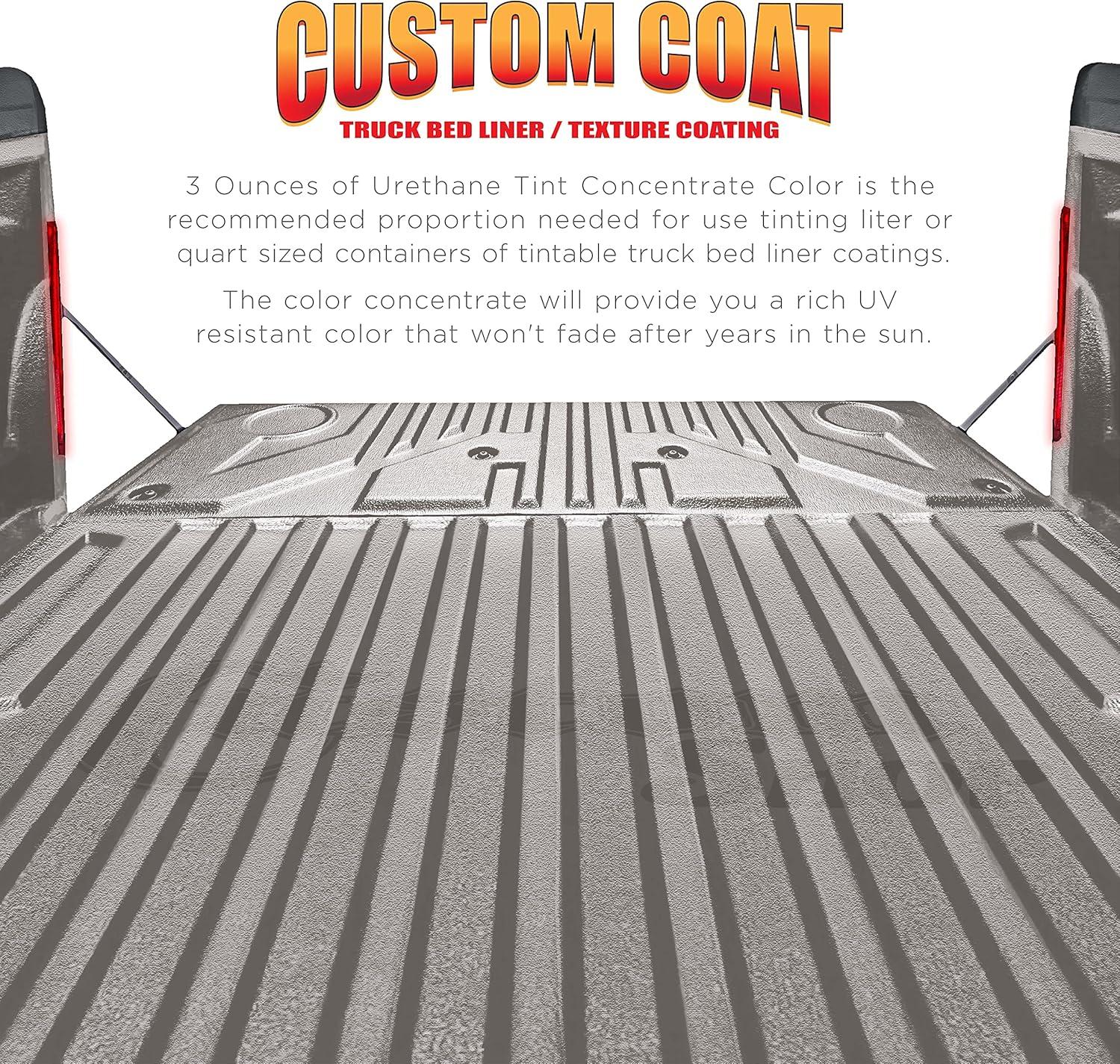 imageCustom Coat 3 Ounce GM White Color Urethane Tint Concentrate for Tinting Truck Bed Liner Coatings Pack of 4  Proportioned for Use in Most Tintable Bedliner and Epoxy ResinsMesa Gray