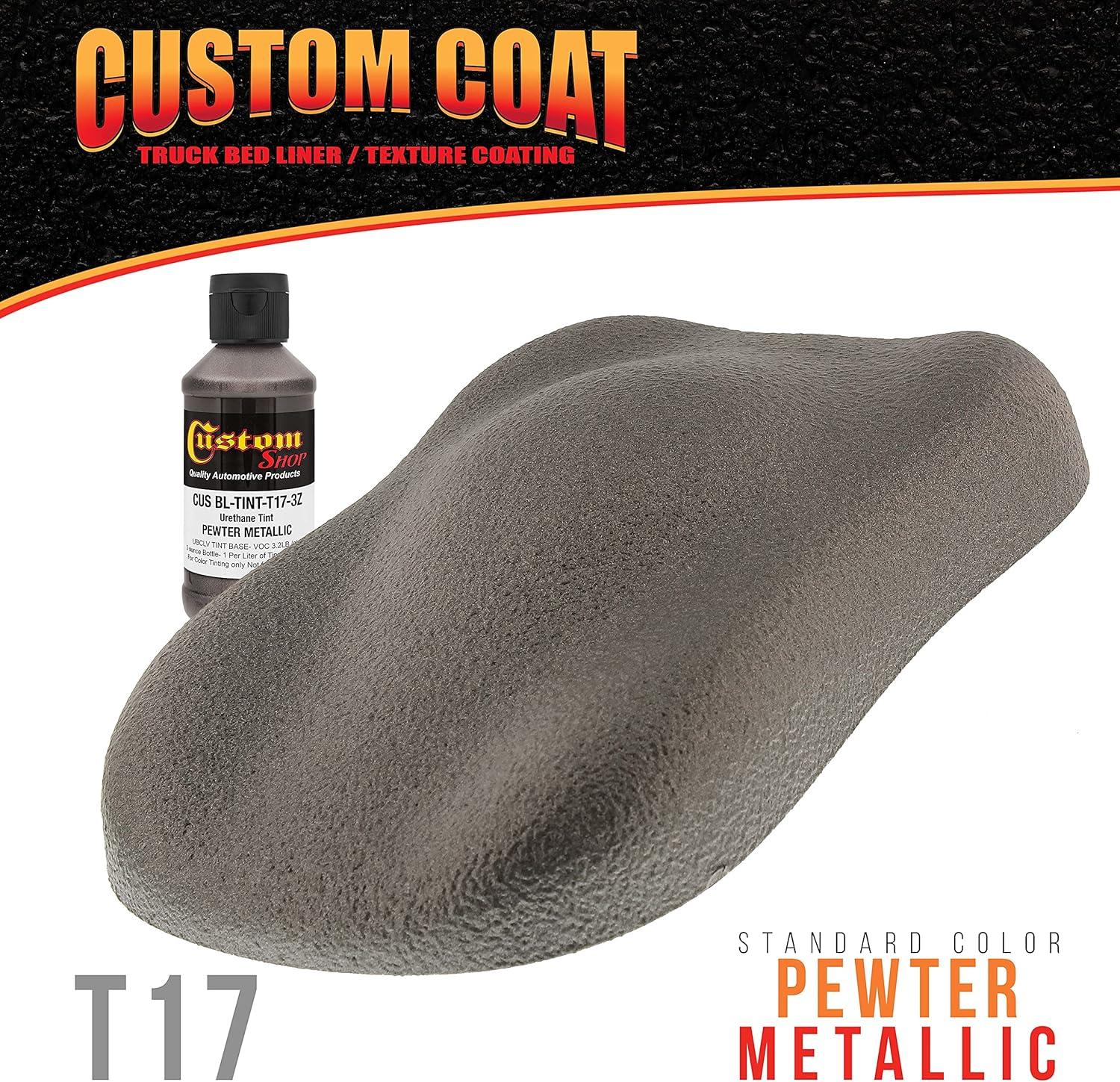 imageCustom Coat 3 Ounce GM White Color Urethane Tint Concentrate for Tinting Truck Bed Liner Coatings Pack of 4  Proportioned for Use in Most Tintable Bedliner and Epoxy ResinsPewter Metallic