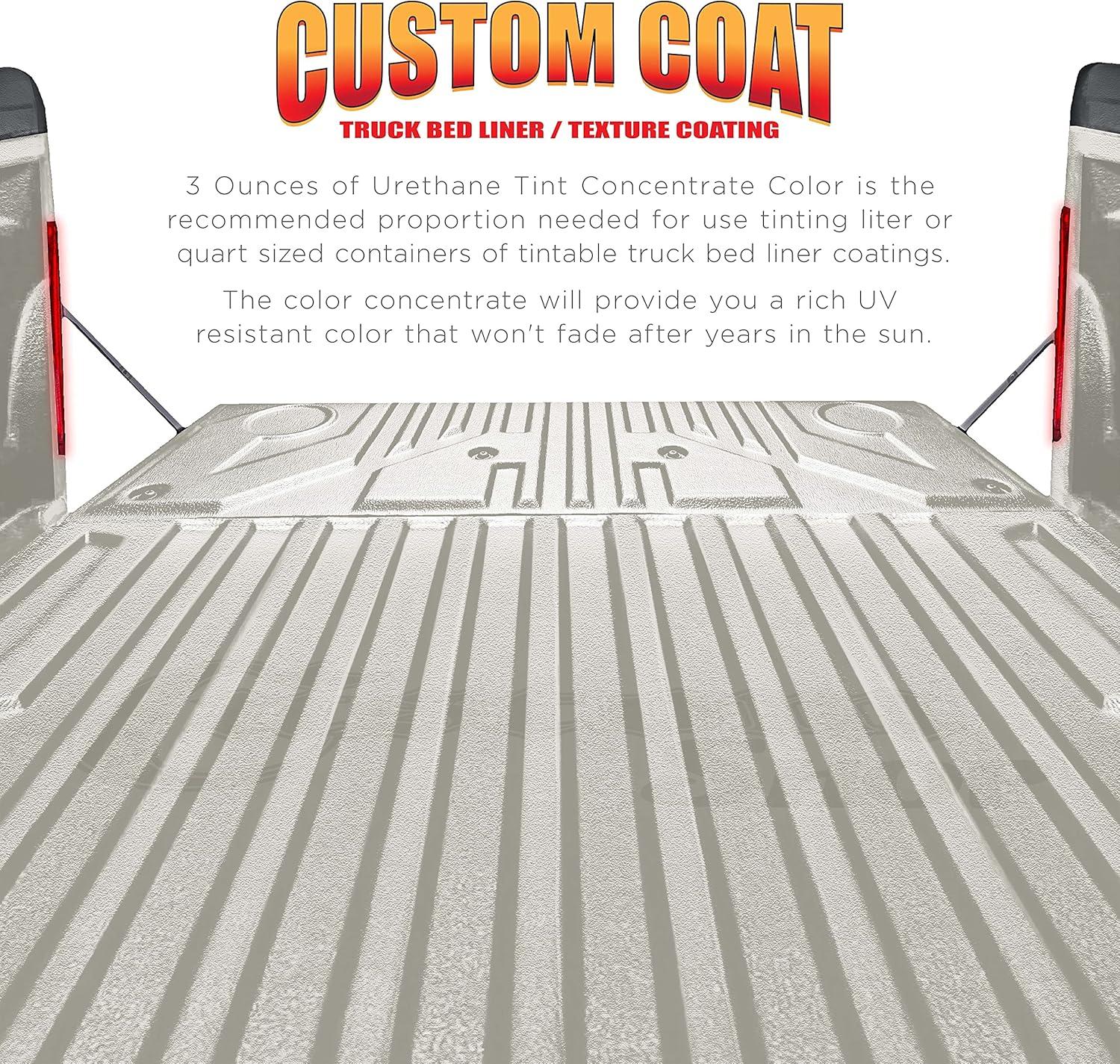 imageCustom Coat 3 Ounce GM White Color Urethane Tint Concentrate for Tinting Truck Bed Liner Coatings Pack of 4  Proportioned for Use in Most Tintable Bedliner and Epoxy ResinsBright White