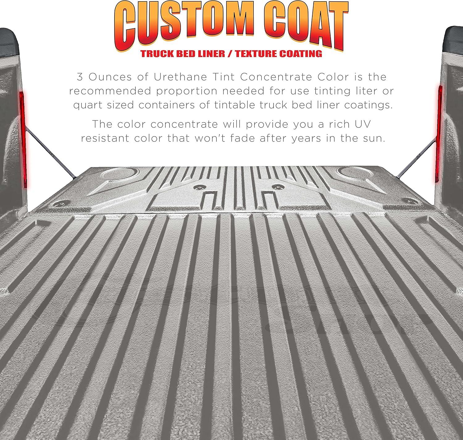 imageCustom Coat 3 Ounce GM White Color Urethane Tint Concentrate for Tinting Truck Bed Liner Coatings Pack of 4  Proportioned for Use in Most Tintable Bedliner and Epoxy ResinsDove Gray