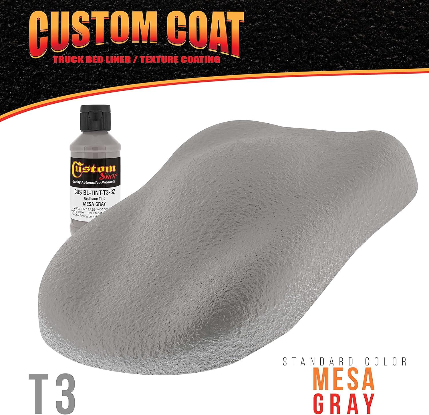imageCustom Coat 3 Ounce GM White Color Urethane Tint Concentrate for Tinting Truck Bed Liner Coatings Pack of 4  Proportioned for Use in Most Tintable Bedliner and Epoxy ResinsMesa Gray