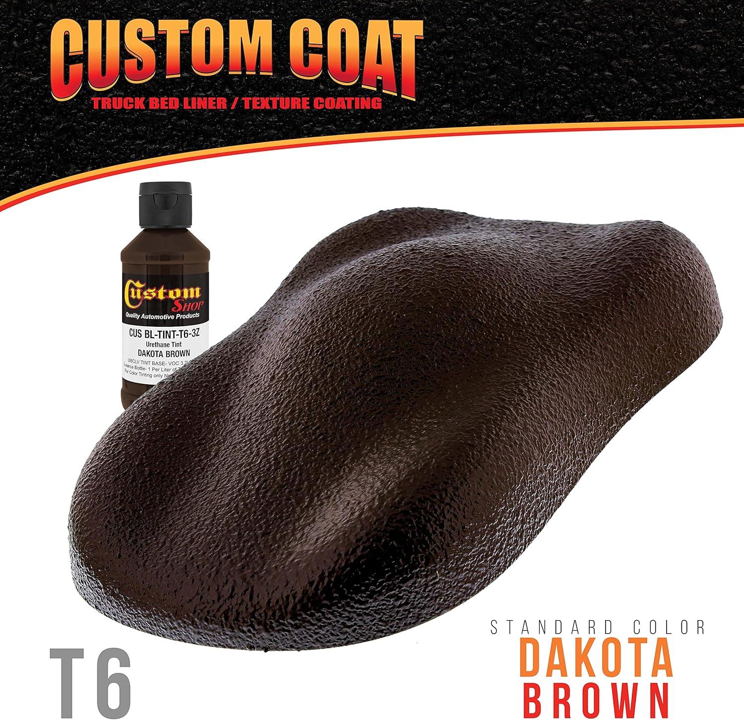 imageCustom Coat 3 Ounce GM White Color Urethane Tint Concentrate for Tinting Truck Bed Liner Coatings Pack of 4  Proportioned for Use in Most Tintable Bedliner and Epoxy ResinsDakota Brown
