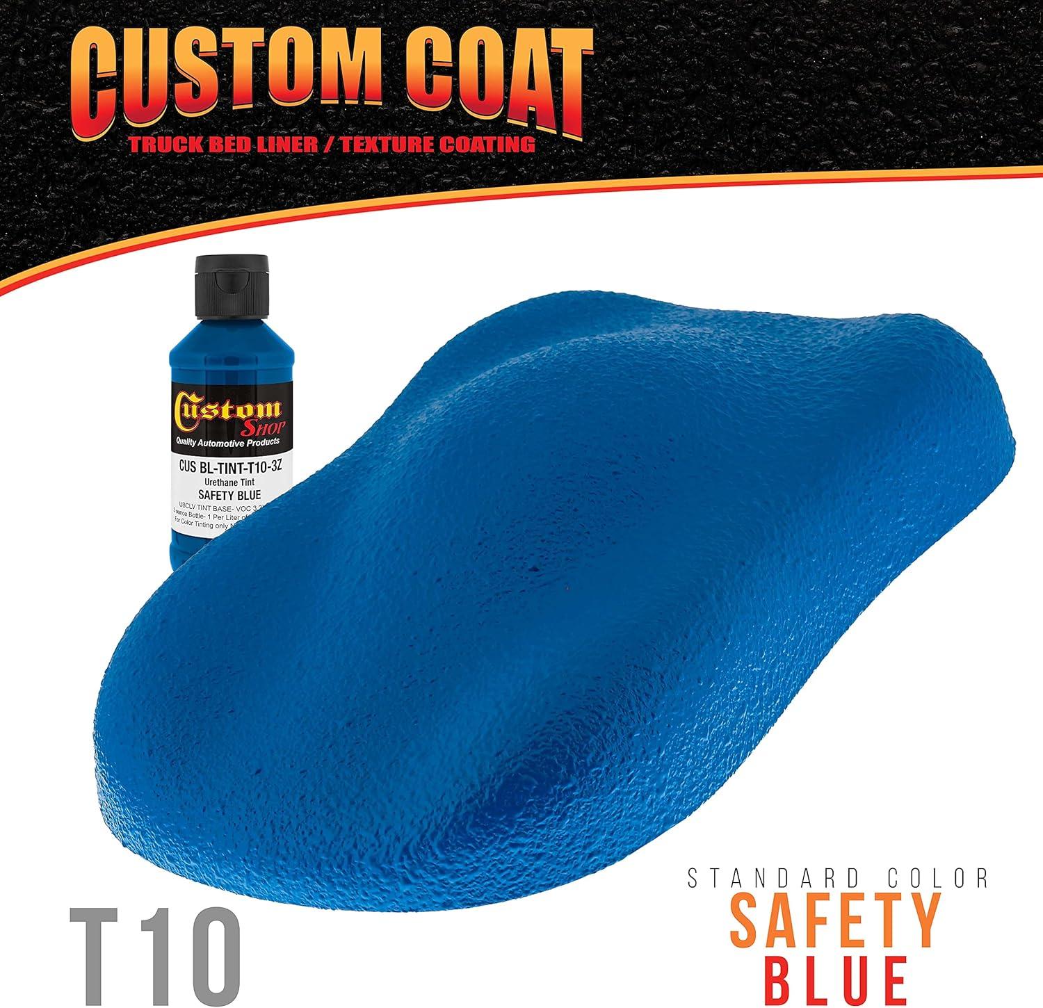 imageCustom Coat 3 Ounce GM White Color Urethane Tint Concentrate for Tinting Truck Bed Liner Coatings Pack of 4  Proportioned for Use in Most Tintable Bedliner and Epoxy ResinsSafety Blue
