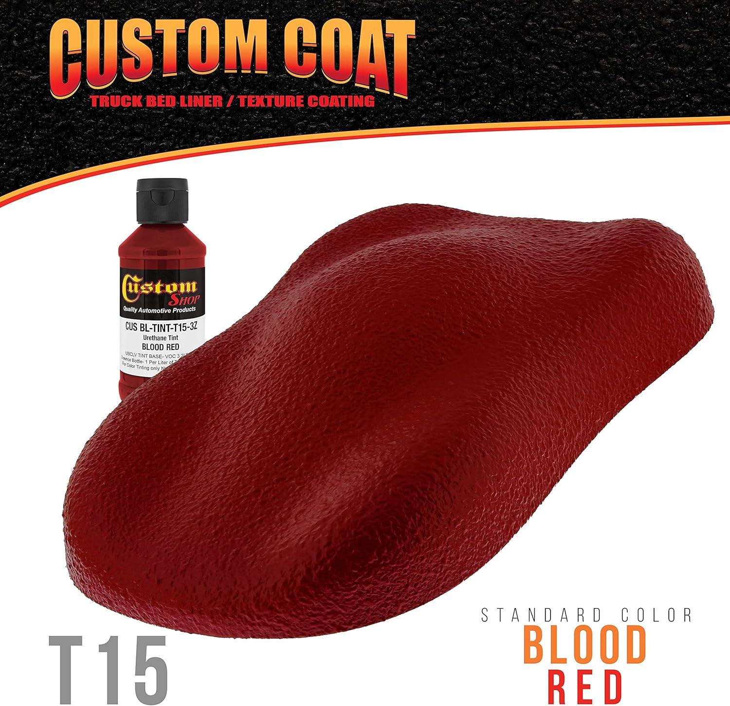 imageCustom Coat 3 Ounce GM White Color Urethane Tint Concentrate for Tinting Truck Bed Liner Coatings Pack of 4  Proportioned for Use in Most Tintable Bedliner and Epoxy ResinsBlood Red