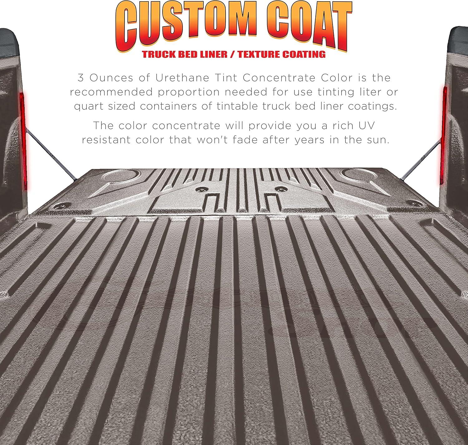 imageCustom Coat 3 Ounce GM White Color Urethane Tint Concentrate for Tinting Truck Bed Liner Coatings Pack of 4  Proportioned for Use in Most Tintable Bedliner and Epoxy ResinsPewter Metallic