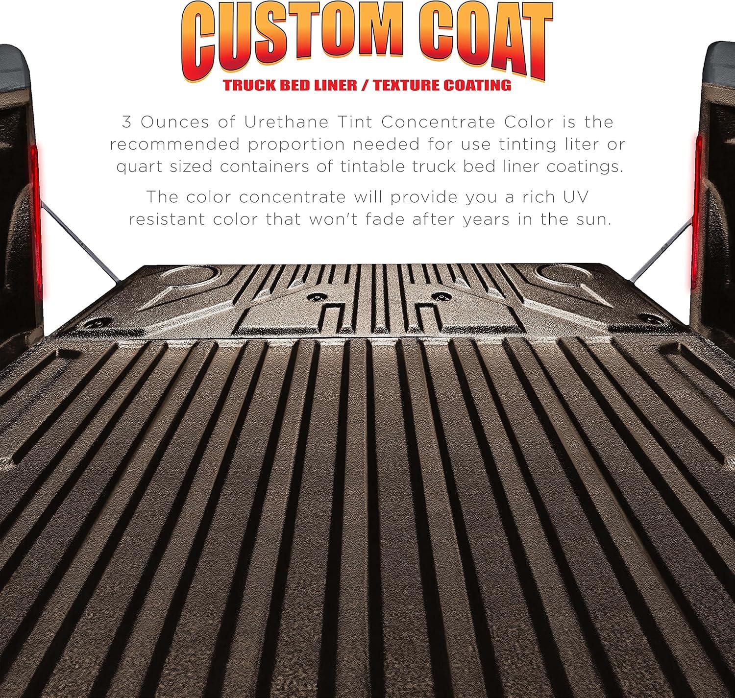 imageCustom Coat 3 Ounce GM White Color Urethane Tint Concentrate for Tinting Truck Bed Liner Coatings Pack of 4  Proportioned for Use in Most Tintable Bedliner and Epoxy ResinsDakota Brown