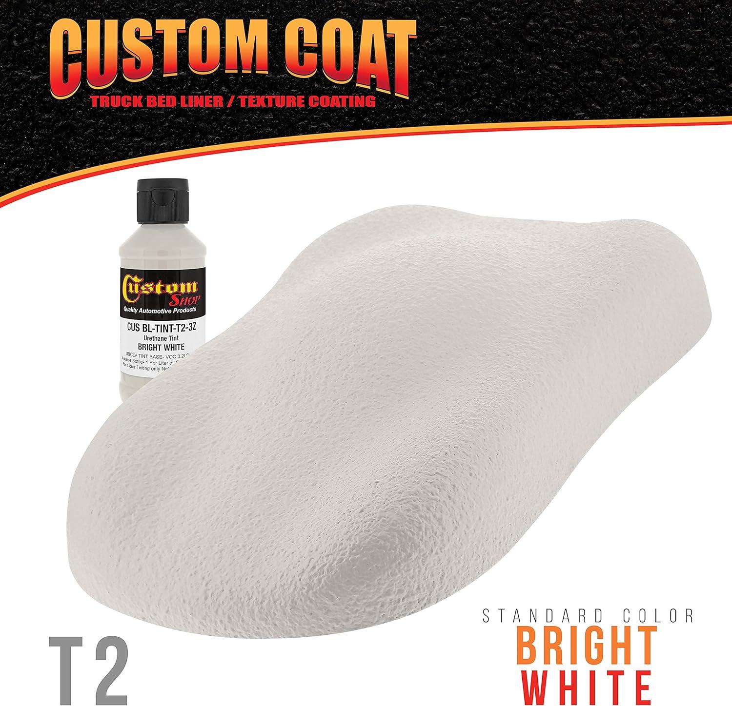 imageCustom Coat 3 Ounce GM White Color Urethane Tint Concentrate for Tinting Truck Bed Liner Coatings Pack of 4  Proportioned for Use in Most Tintable Bedliner and Epoxy ResinsBright White
