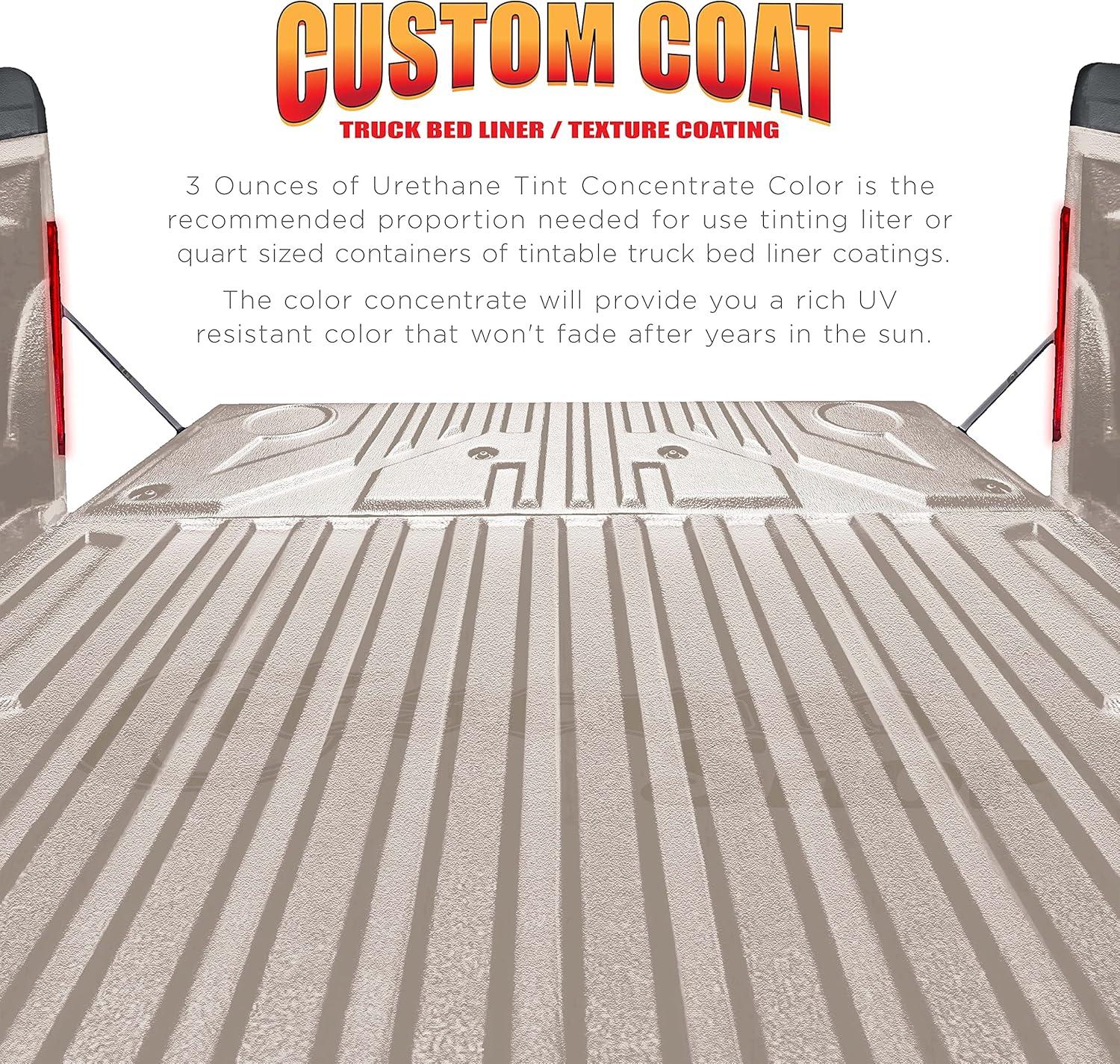 imageCustom Coat 3 Ounce GM White Color Urethane Tint Concentrate for Tinting Truck Bed Liner Coatings Pack of 4  Proportioned for Use in Most Tintable Bedliner and Epoxy ResinsGM White
