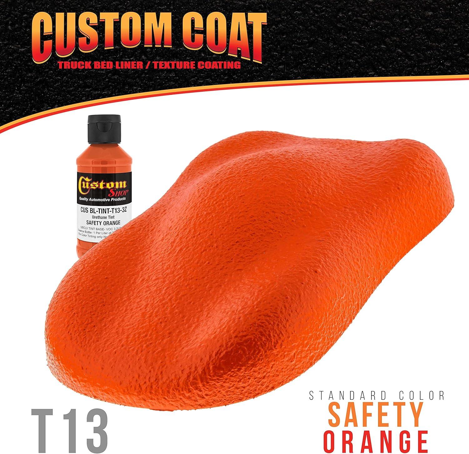 imageCustom Coat 3 Ounce GM White Color Urethane Tint Concentrate for Tinting Truck Bed Liner Coatings Pack of 4  Proportioned for Use in Most Tintable Bedliner and Epoxy ResinsSafety Orange