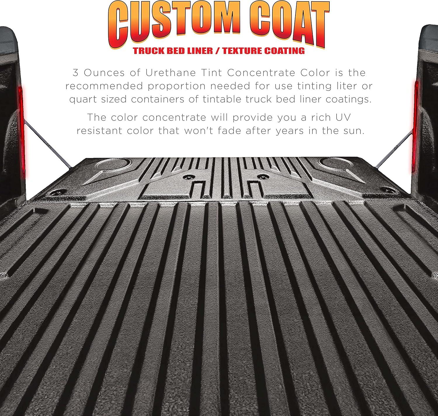 imageCustom Coat 3 Ounce GM White Color Urethane Tint Concentrate for Tinting Truck Bed Liner Coatings Pack of 4  Proportioned for Use in Most Tintable Bedliner and Epoxy ResinsCharcoal Metallic