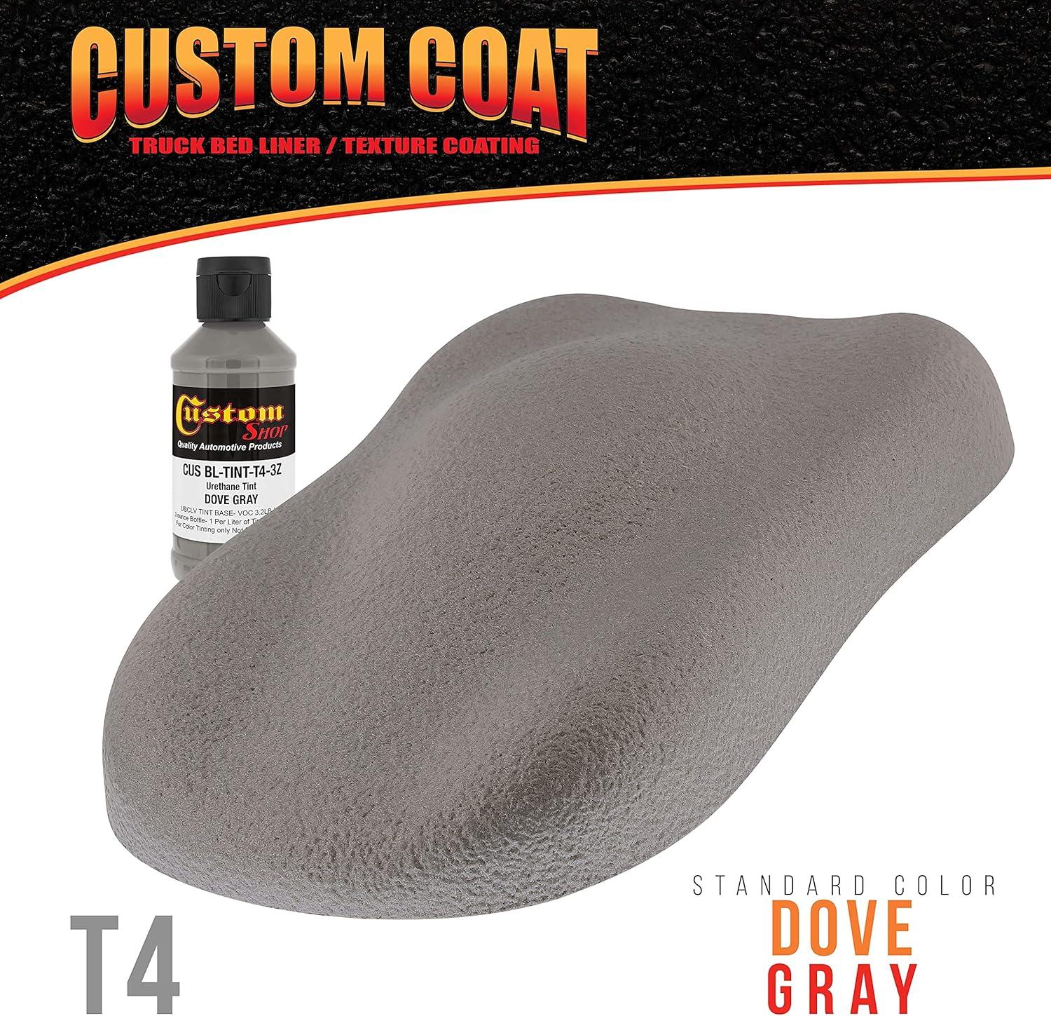 imageCustom Coat 3 Ounce GM White Color Urethane Tint Concentrate for Tinting Truck Bed Liner Coatings Pack of 4  Proportioned for Use in Most Tintable Bedliner and Epoxy ResinsDove Gray