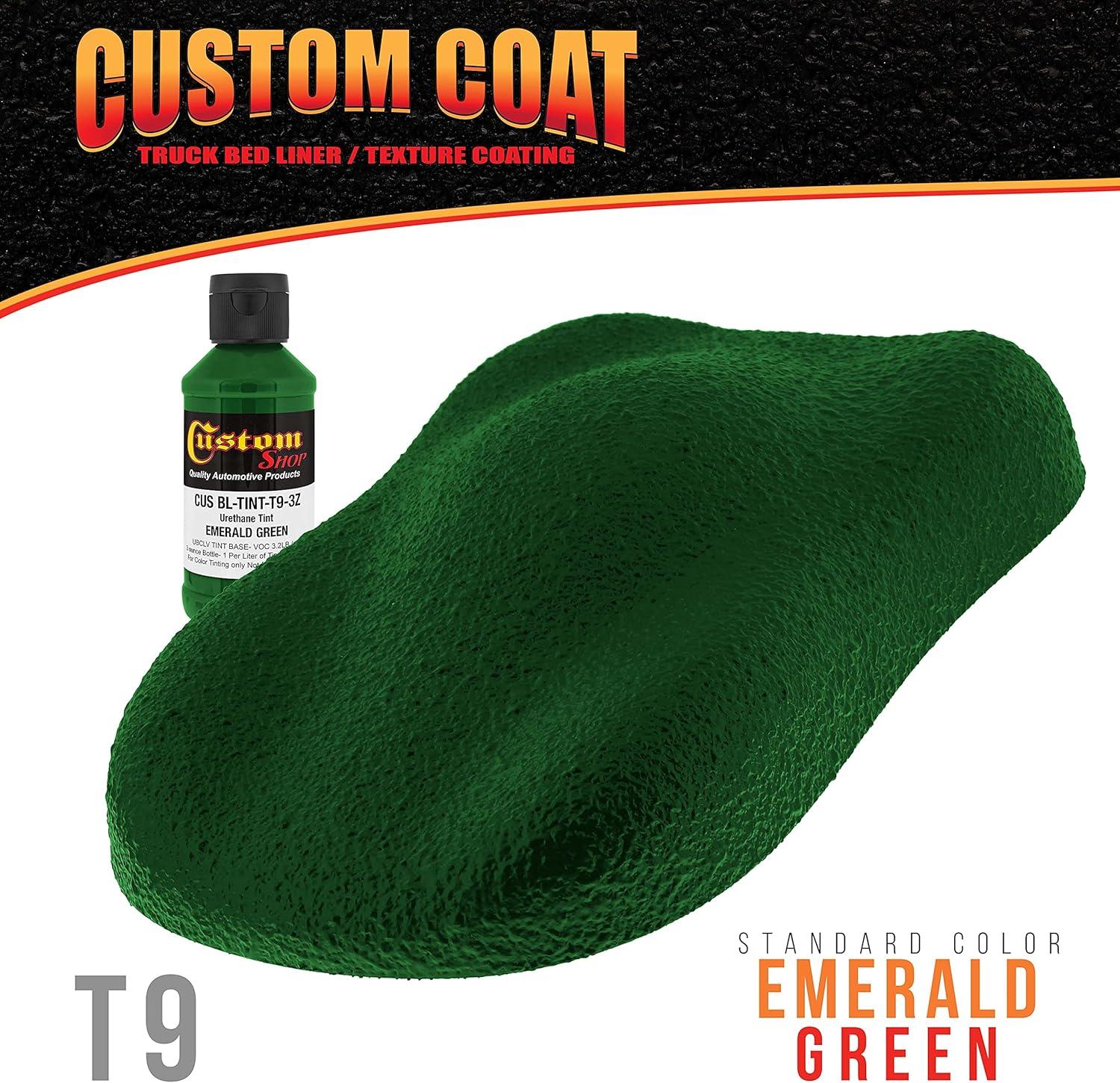 imageCustom Coat 3 Ounce GM White Color Urethane Tint Concentrate for Tinting Truck Bed Liner Coatings Pack of 4  Proportioned for Use in Most Tintable Bedliner and Epoxy ResinsEmerald Green
