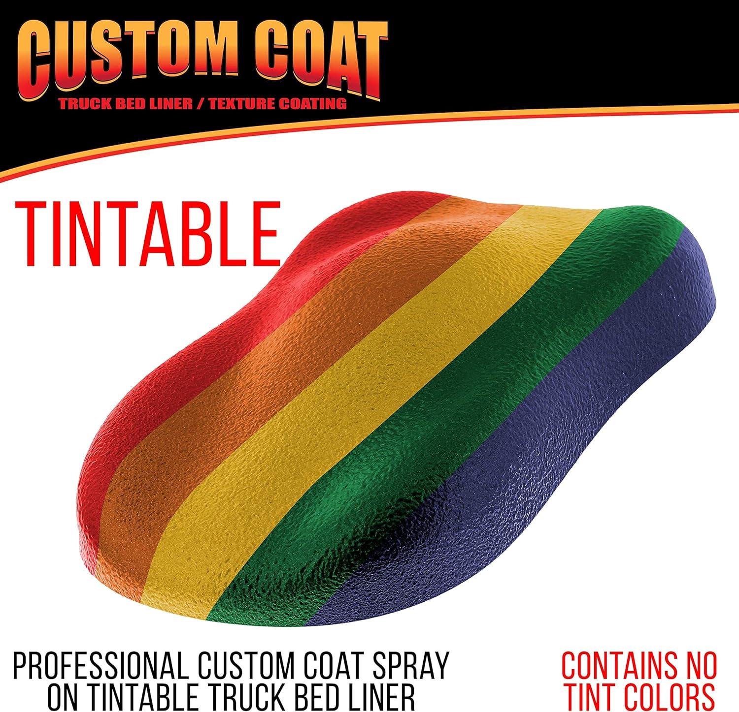 imageCustom Coat Black 1 Gallon Urethane RollOn BrushOn or SprayOn Truck Bed Liner Kit with Roller and Brush Applicator Kit  3 to 1 Mix Ratio  Durable Textured Car Auto Protective CoatingTintable