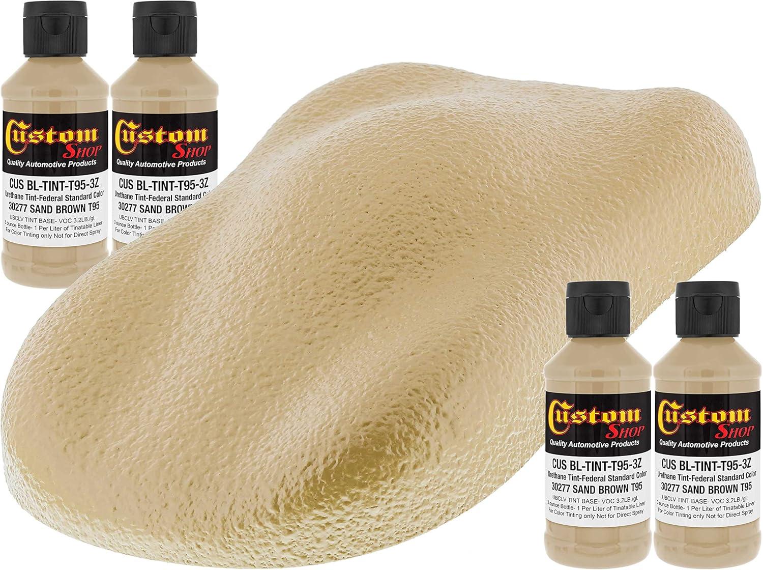 imageCustom Coat Camouflage Series 3 Ounce Olive Drab Federal Standard Color 34094 Urethane Tint Concentrate for Tinting Truck Bed Liner Coatings  Epoxy ResinSand Brown