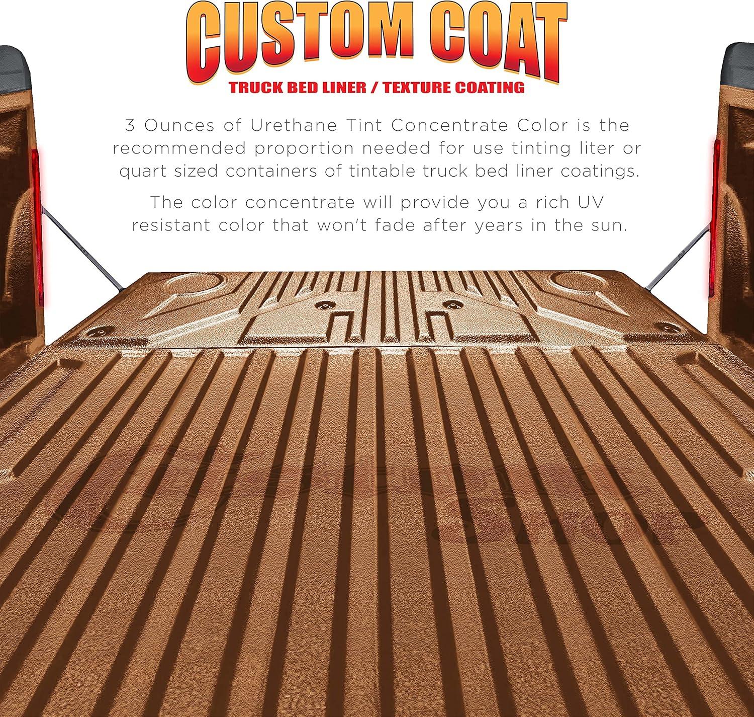 imageCustom Coat Camouflage Series 3 Ounce Olive Drab Federal Standard Color 34094 Urethane Tint Concentrate for Tinting Truck Bed Liner Coatings  Epoxy ResinLight Brown