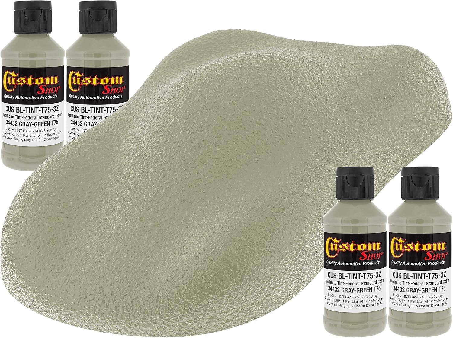 imageCustom Coat Camouflage Series 3 Ounce Olive Drab Federal Standard Color 34094 Urethane Tint Concentrate for Tinting Truck Bed Liner Coatings  Epoxy ResinGray Green
