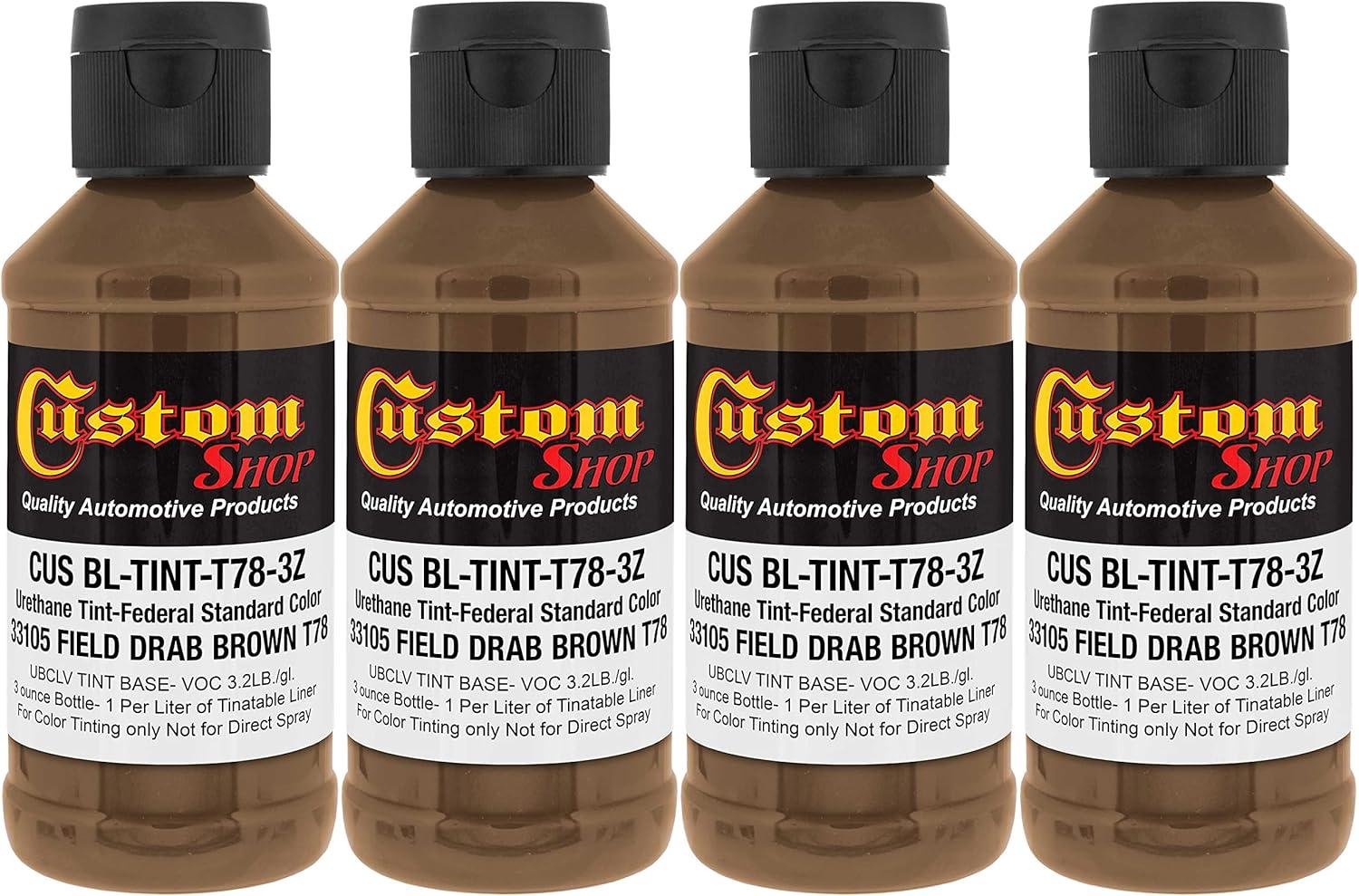 imageCustom Coat Camouflage Series 3 Ounce Olive Drab Federal Standard Color 34094 Urethane Tint Concentrate for Tinting Truck Bed Liner Coatings  Epoxy ResinField Drab Brown