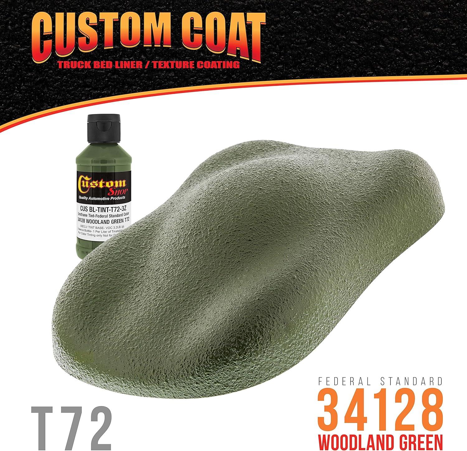 imageCustom Coat Camouflage Series 3 Ounce Olive Drab Federal Standard Color 34094 Urethane Tint Concentrate for Tinting Truck Bed Liner Coatings  Epoxy ResinWoodland Green