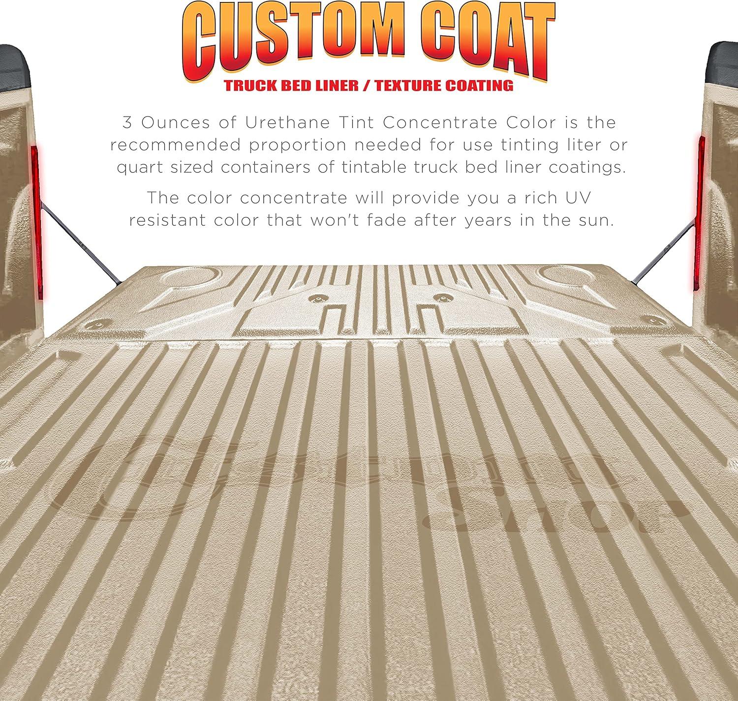 imageCustom Coat Camouflage Series 3 Ounce Olive Drab Federal Standard Color 34094 Urethane Tint Concentrate for Tinting Truck Bed Liner Coatings  Epoxy ResinSand Brown