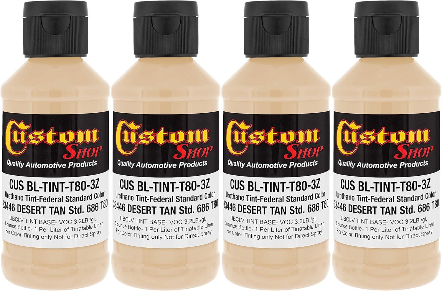 imageCustom Coat Camouflage Series 3 Ounce Olive Drab Federal Standard Color 34094 Urethane Tint Concentrate for Tinting Truck Bed Liner Coatings  Epoxy ResinDesert Tan