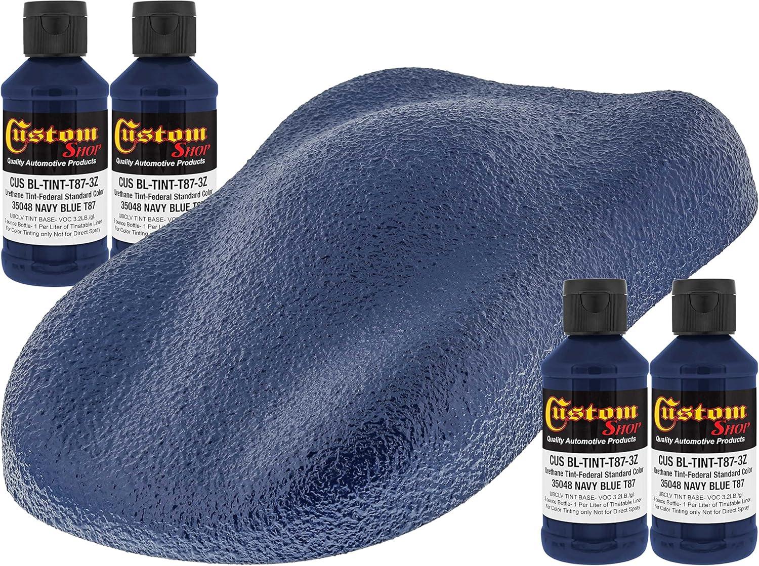 imageCustom Coat Camouflage Series 3 Ounce Olive Drab Federal Standard Color 34094 Urethane Tint Concentrate for Tinting Truck Bed Liner Coatings  Epoxy ResinNavy Blue