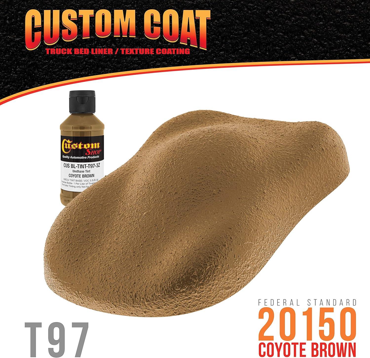 imageCustom Coat Camouflage Series 3 Ounce Olive Drab Federal Standard Color 34094 Urethane Tint Concentrate for Tinting Truck Bed Liner Coatings  Epoxy ResinCoyote Brown