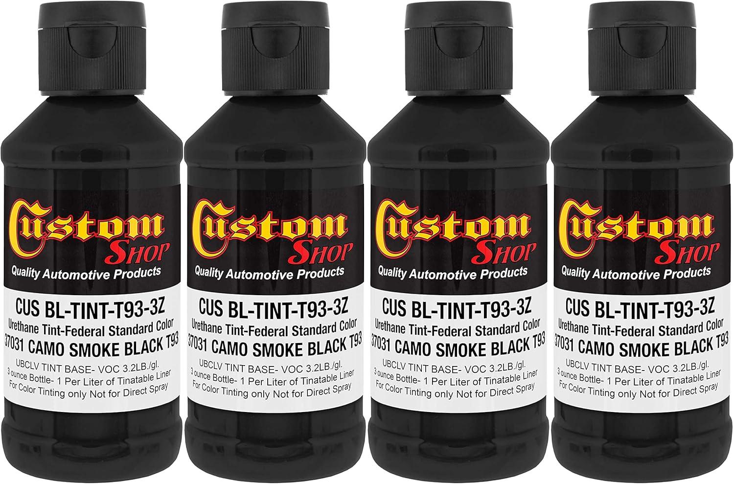 imageCustom Coat Camouflage Series 3 Ounce Olive Drab Federal Standard Color 34094 Urethane Tint Concentrate for Tinting Truck Bed Liner Coatings  Epoxy ResinCamo Smoke Black