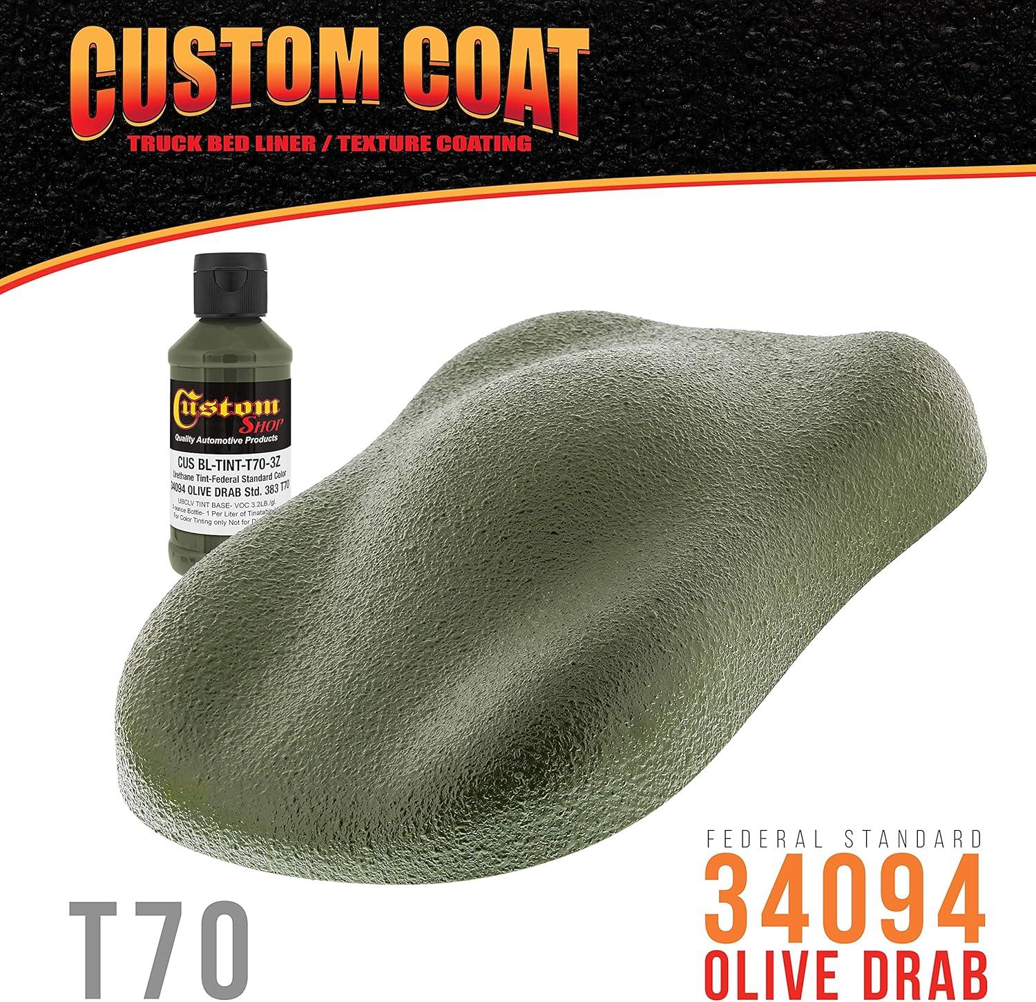 imageCustom Coat Camouflage Series 3 Ounce Olive Drab Federal Standard Color 34094 Urethane Tint Concentrate for Tinting Truck Bed Liner Coatings  Epoxy ResinOlive Drab