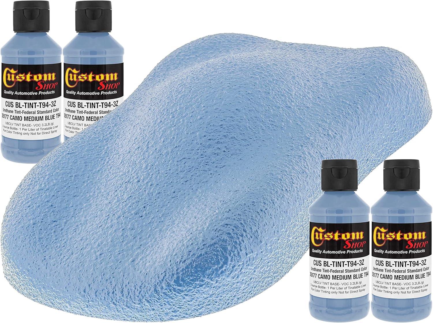 imageCustom Coat Camouflage Series 3 Ounce Olive Drab Federal Standard Color 34094 Urethane Tint Concentrate for Tinting Truck Bed Liner Coatings  Epoxy ResinCamo Medium Blue