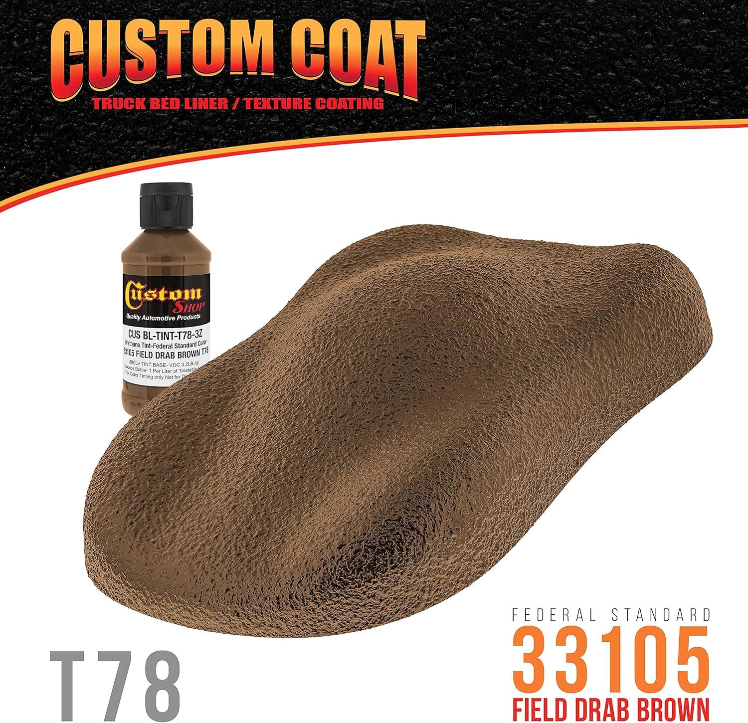 imageCustom Coat Camouflage Series 3 Ounce Olive Drab Federal Standard Color 34094 Urethane Tint Concentrate for Tinting Truck Bed Liner Coatings  Epoxy ResinField Drab Brown
