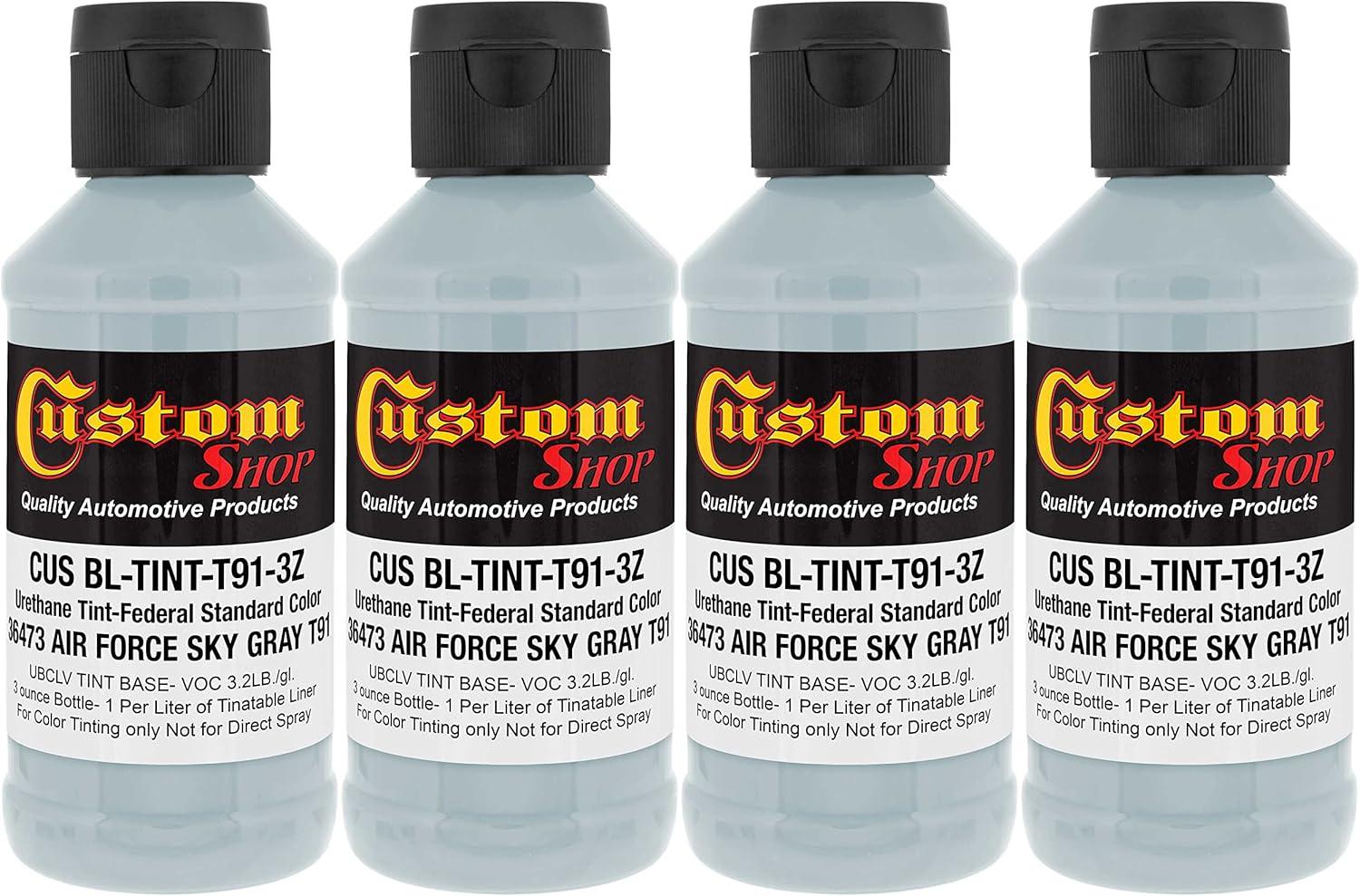 imageCustom Coat Camouflage Series 3 Ounce Olive Drab Federal Standard Color 34094 Urethane Tint Concentrate for Tinting Truck Bed Liner Coatings  Epoxy ResinAir Force Gray