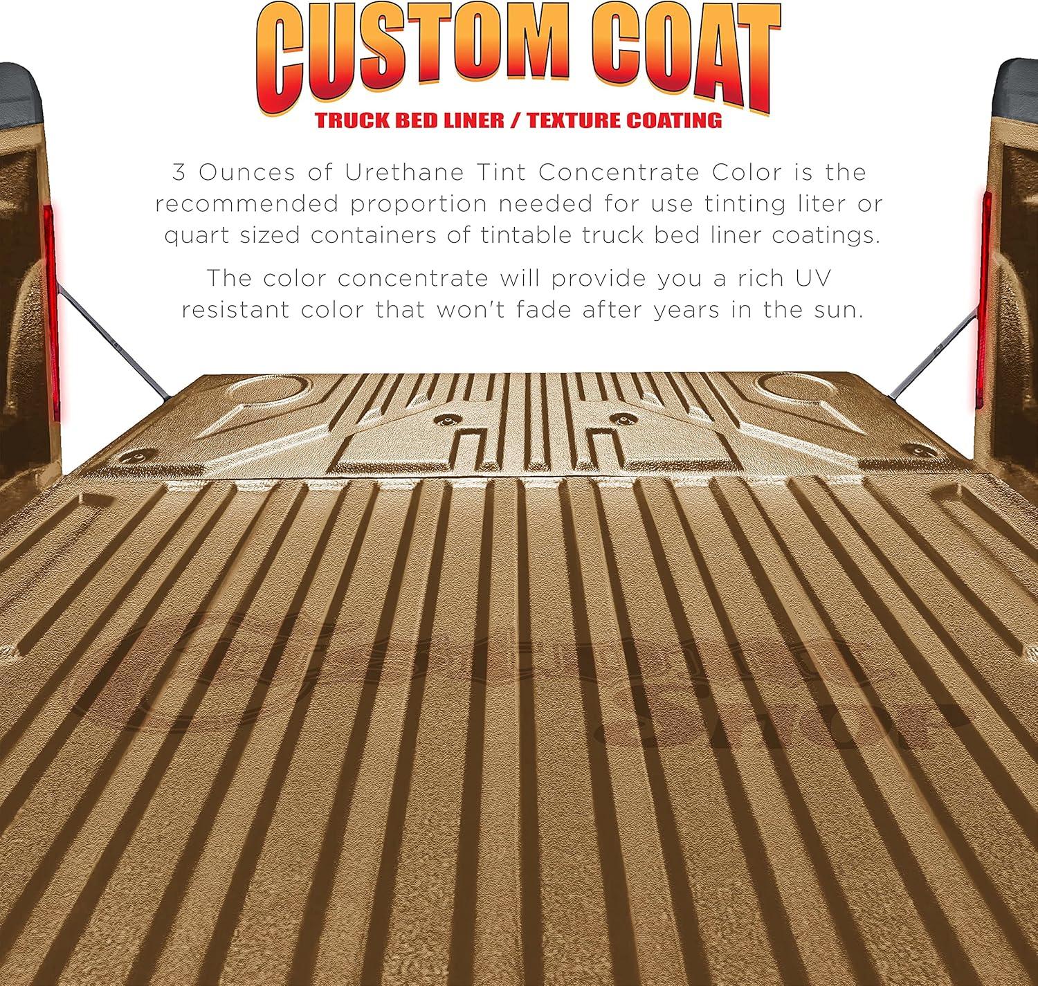imageCustom Coat Camouflage Series 3 Ounce Olive Drab Federal Standard Color 34094 Urethane Tint Concentrate for Tinting Truck Bed Liner Coatings  Epoxy ResinCoyote Brown