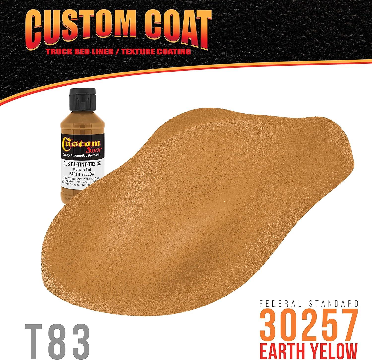 imageCustom Coat Camouflage Series 3 Ounce Olive Drab Federal Standard Color 34094 Urethane Tint Concentrate for Tinting Truck Bed Liner Coatings  Epoxy ResinEarth Yellow