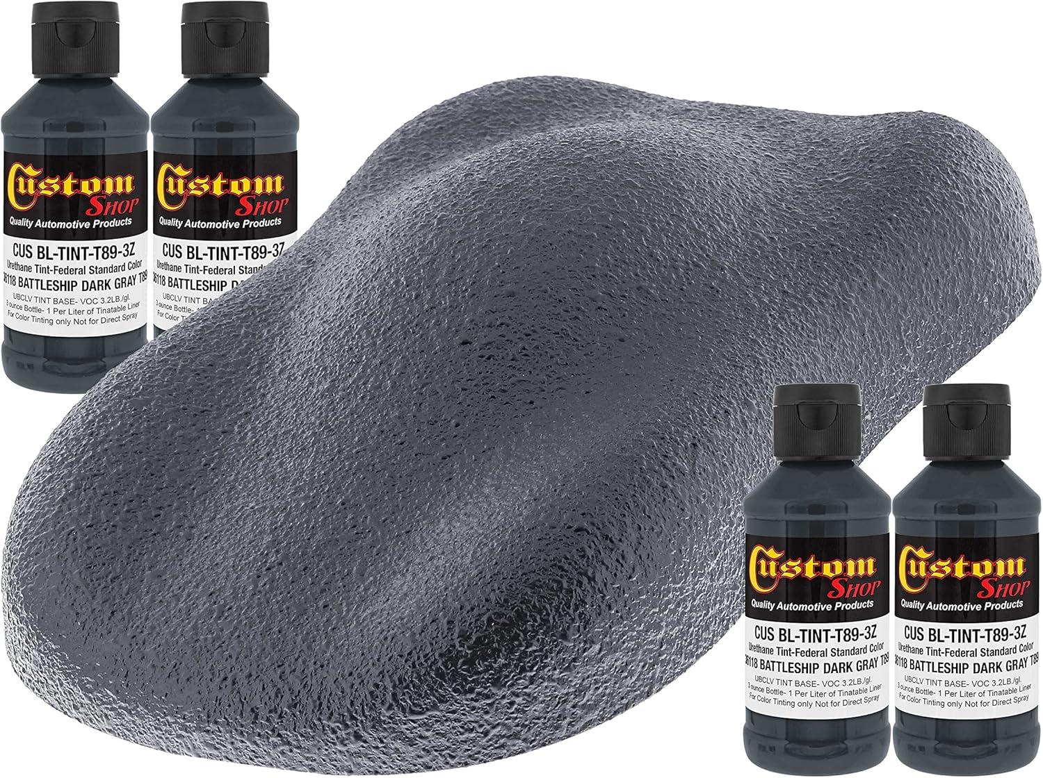 imageCustom Coat Camouflage Series 3 Ounce Olive Drab Federal Standard Color 34094 Urethane Tint Concentrate for Tinting Truck Bed Liner Coatings  Epoxy ResinBattleship Dark Gray