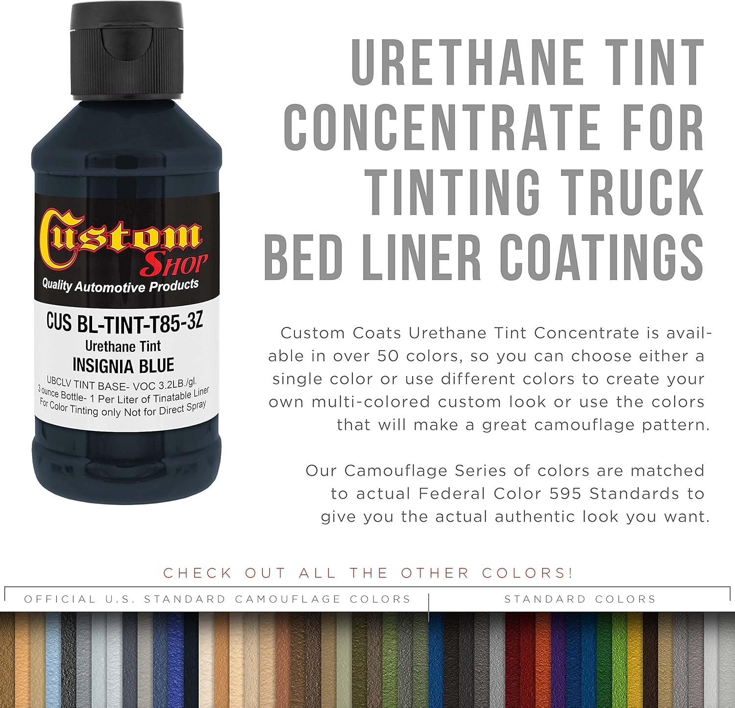 imageCustom Coat Camouflage Series 3 Ounce Olive Drab Federal Standard Color 34094 Urethane Tint Concentrate for Tinting Truck Bed Liner Coatings  Epoxy ResinInsignia Blue