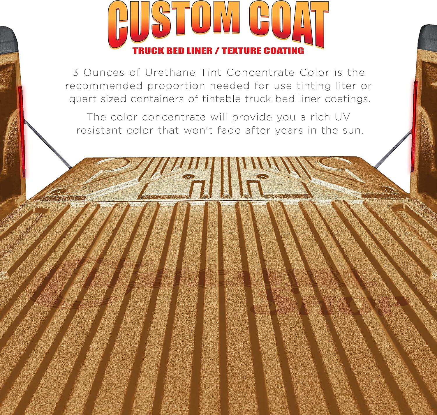 imageCustom Coat Camouflage Series 3 Ounce Olive Drab Federal Standard Color 34094 Urethane Tint Concentrate for Tinting Truck Bed Liner Coatings  Epoxy ResinEarth Yellow