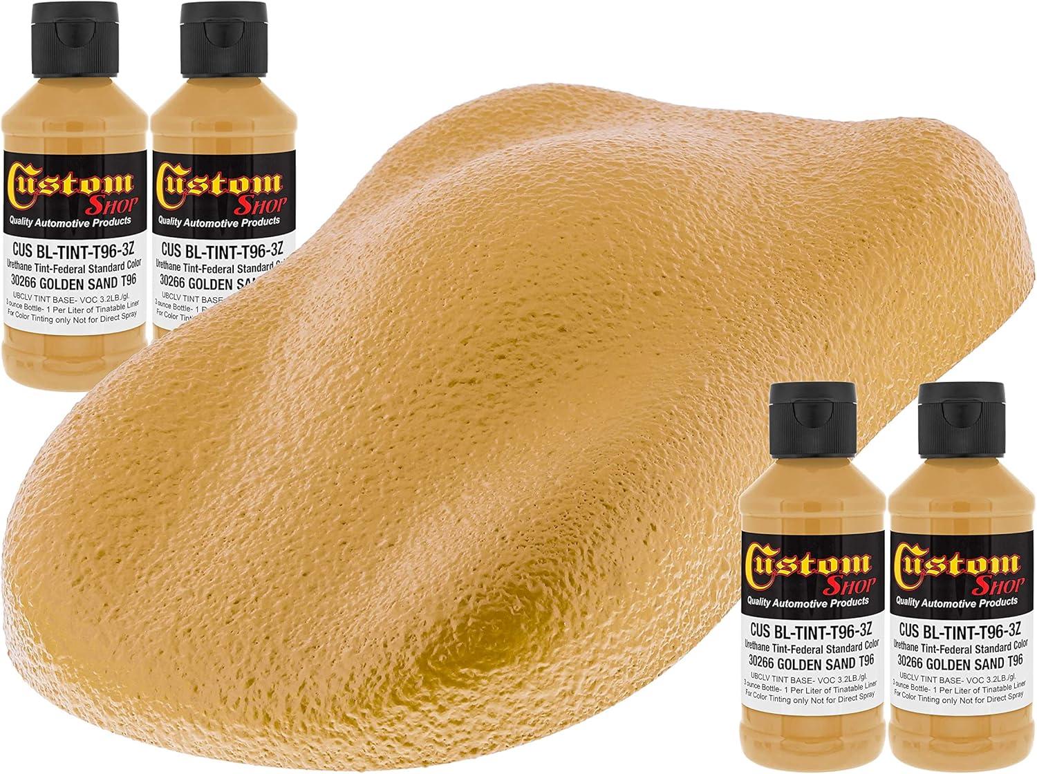 imageCustom Coat Camouflage Series 3 Ounce Olive Drab Federal Standard Color 34094 Urethane Tint Concentrate for Tinting Truck Bed Liner Coatings  Epoxy ResinGolden Sand