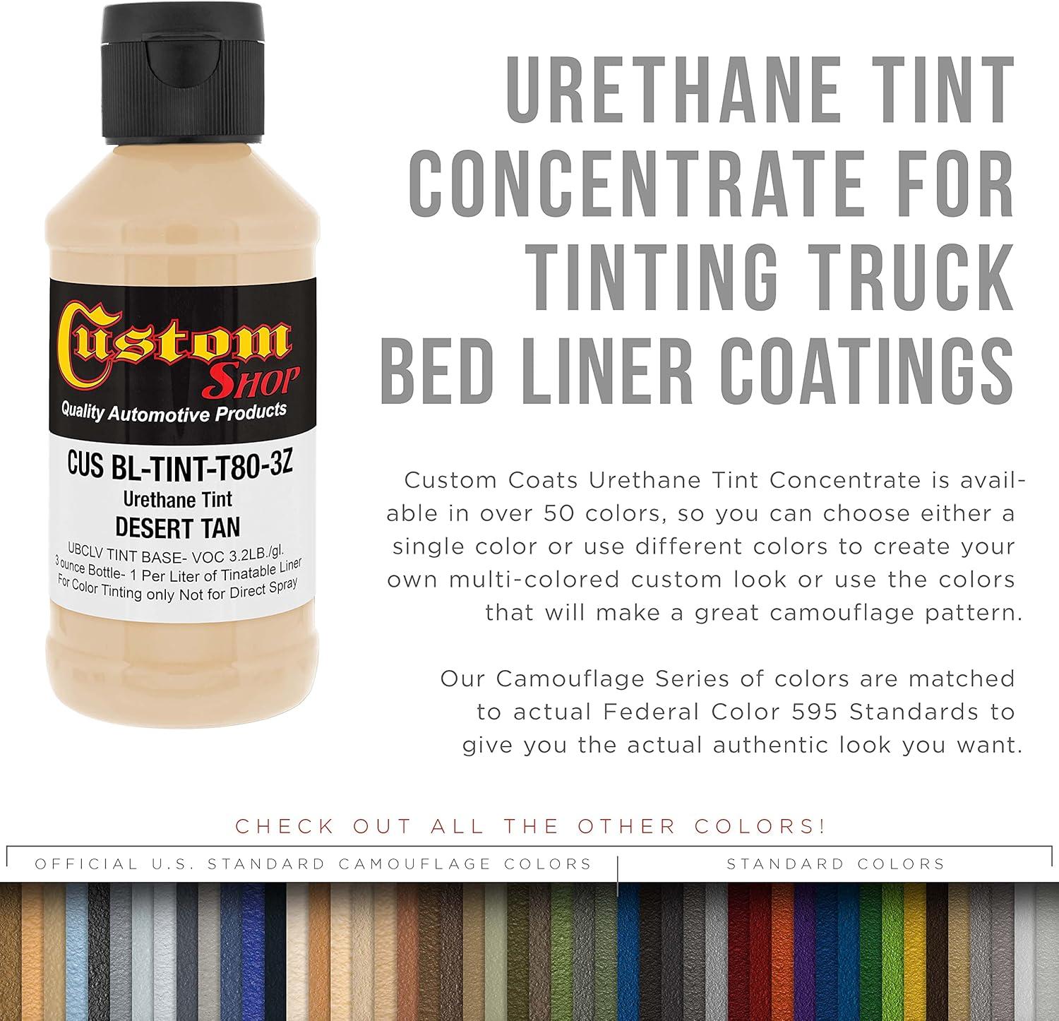 imageCustom Coat Camouflage Series 3 Ounce Olive Drab Federal Standard Color 34094 Urethane Tint Concentrate for Tinting Truck Bed Liner Coatings  Epoxy ResinDesert Tan