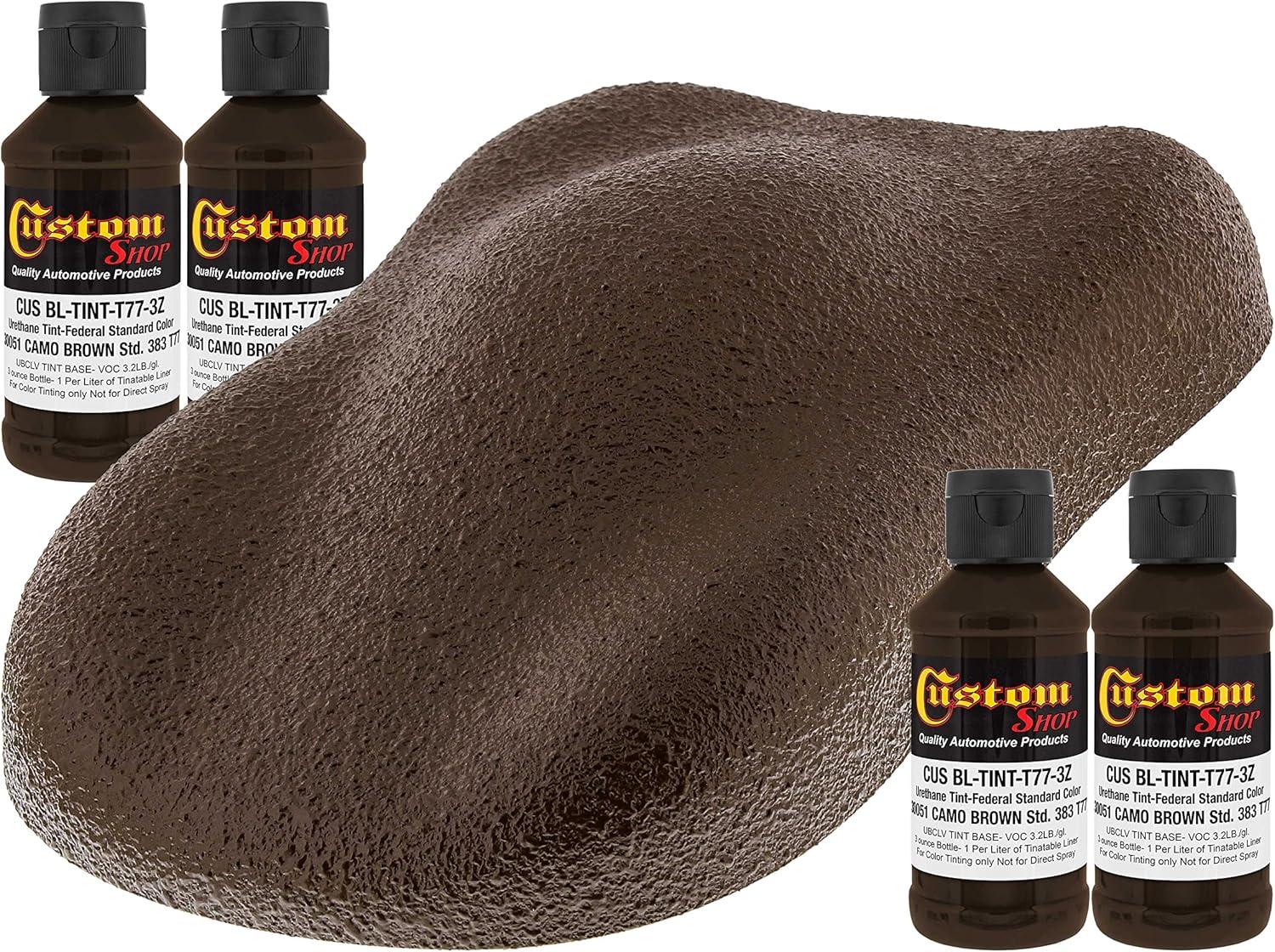 imageCustom Coat Camouflage Series 3 Ounce Olive Drab Federal Standard Color 34094 Urethane Tint Concentrate for Tinting Truck Bed Liner Coatings  Epoxy ResinCamo Brown