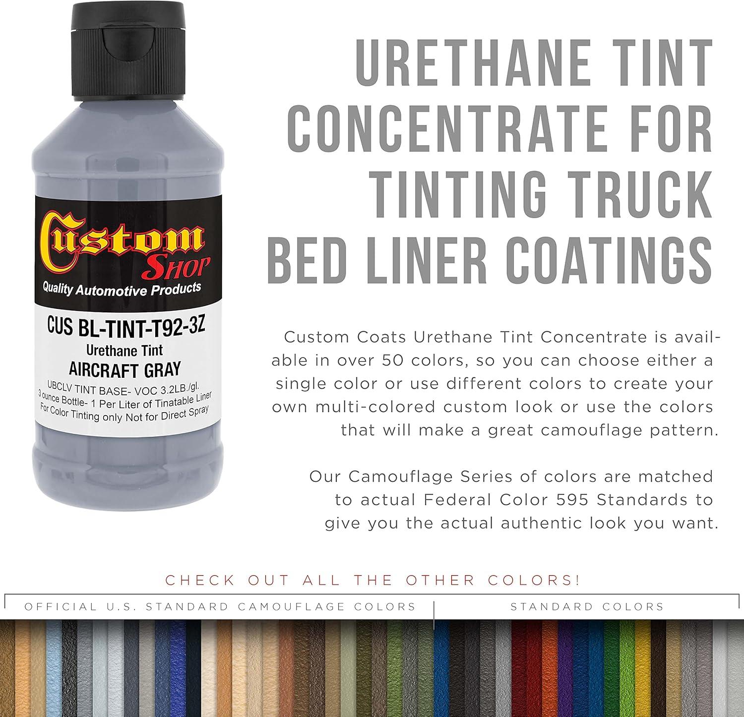 imageCustom Coat Camouflage Series 3 Ounce Olive Drab Federal Standard Color 34094 Urethane Tint Concentrate for Tinting Truck Bed Liner Coatings  Epoxy ResinAircraft Gray