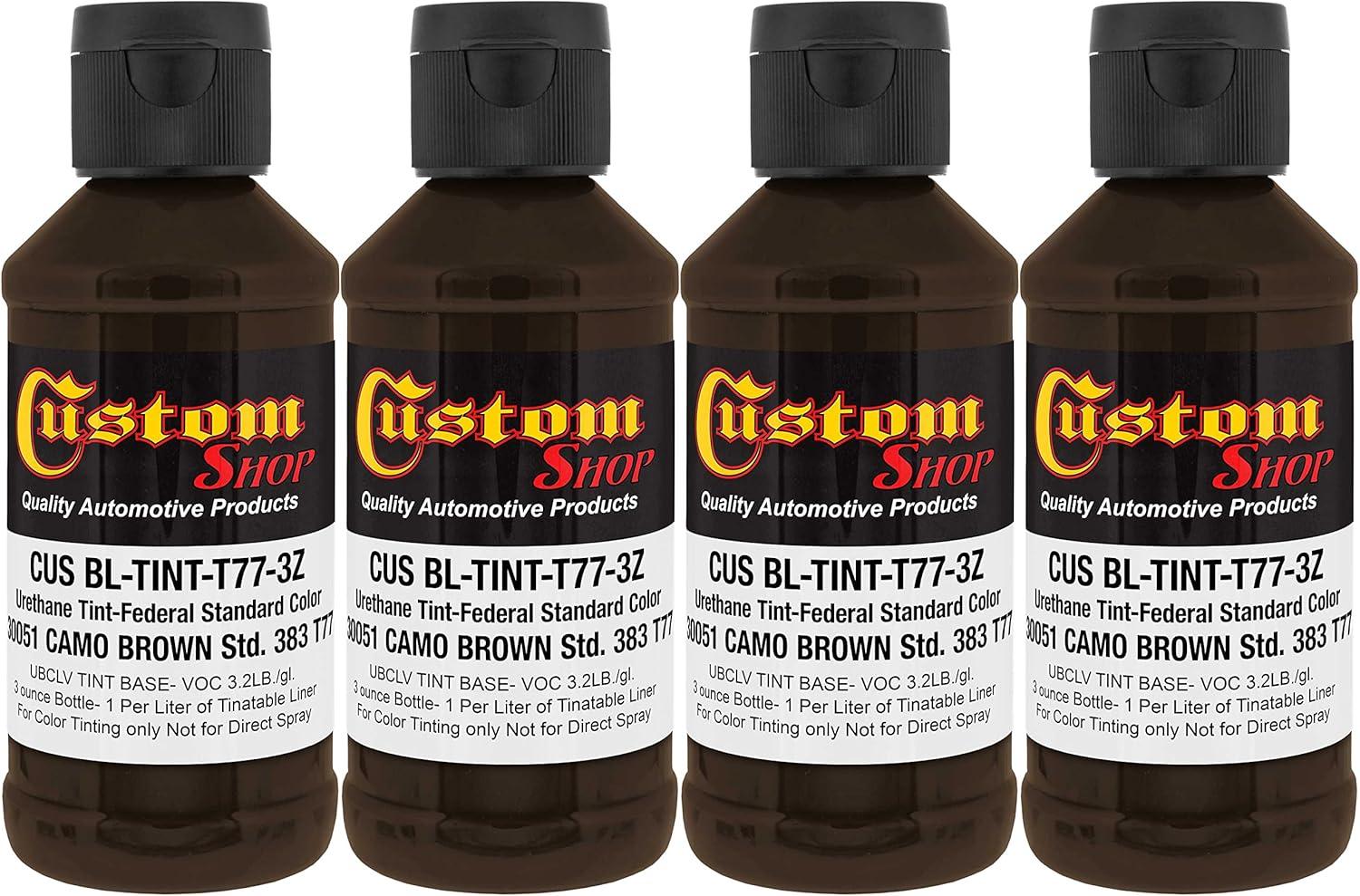 imageCustom Coat Camouflage Series 3 Ounce Olive Drab Federal Standard Color 34094 Urethane Tint Concentrate for Tinting Truck Bed Liner Coatings  Epoxy ResinCamo Brown