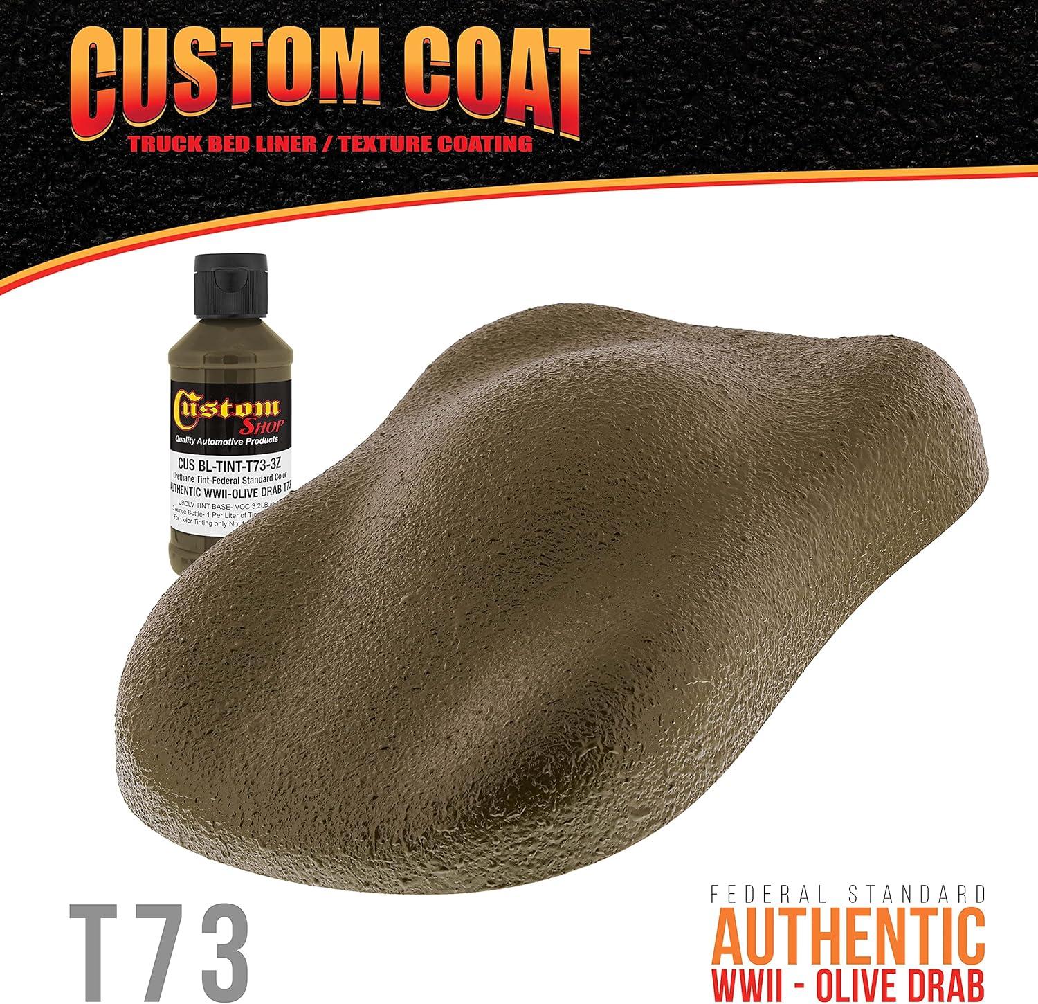 imageCustom Coat Camouflage Series 3 Ounce Olive Drab Federal Standard Color 34094 Urethane Tint Concentrate for Tinting Truck Bed Liner Coatings  Epoxy ResinAuthentic WWII Olive Drab