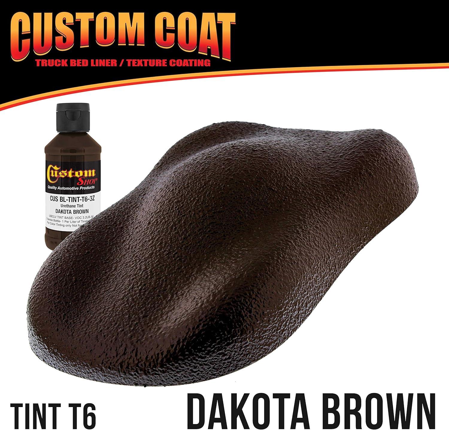 imageCustom Coat Dakota Brown 2 Gallon 8 Quart Urethane SprayOn Truck Bed Liner Kit with Spray Gun and Regulator  Easy Mixing Shake Shoot  Textured Protective Coating Prevent Rust  Car Auto