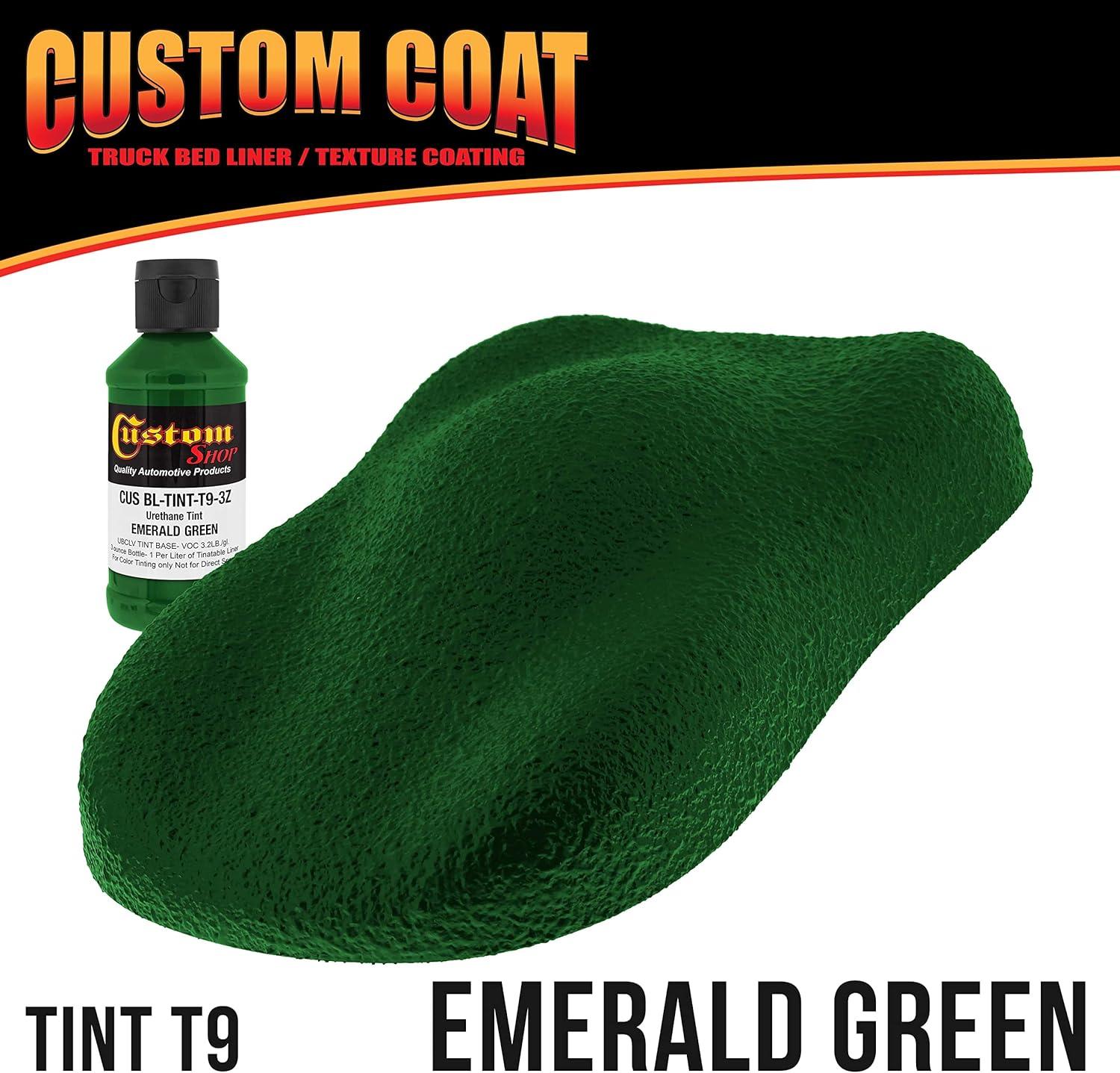 imageCustom Coat Emerald Green 2 Gallon 8 Quart Urethane SprayOn Truck Bed Liner Kit with Spray Gun and Regulator  Easy Mixing Shake Shoot  Textured Protective Coating Prevent Rust  Car Auto