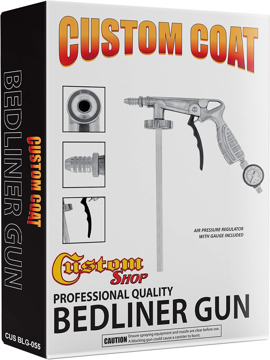 imageCustom Shop Dakota Brown Urethane SprayOn Truck Bed Liner Kit and Custom Coat Spray Gun with Regulator 8 Liters