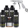 imageCUSTOM SHOP UPol Raptor Black Urethane SprayOn Truck Bed Liner 8 Quart Kit and Custom Coat Spray Gun with RegulatorBlack