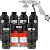 imageCUSTOM SHOP UPol Raptor Black Urethane SprayOn Truck Bed Liner 8 Quart Kit and Custom Coat Spray Gun with RegulatorBlack