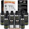imageCUSTOM SHOP UPol Raptor Black Urethane SprayOn Truck Bed Liner 8 Quart Kit and Custom Coat Spray Gun with RegulatorBlack