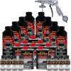 imageCustom Coat Black 1 Gallon Urethane RollOn BrushOn or SprayOn Truck Bed Liner Kit with Roller and Brush Applicator Kit  3 to 1 Mix Ratio  Durable Textured Car Auto Protective CoatingDove Gray