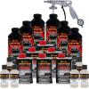 imageCustom Coat Black 1 Gallon Urethane RollOn BrushOn or SprayOn Truck Bed Liner Kit with Roller and Brush Applicator Kit  3 to 1 Mix Ratio  Durable Textured Car Auto Protective CoatingWhite